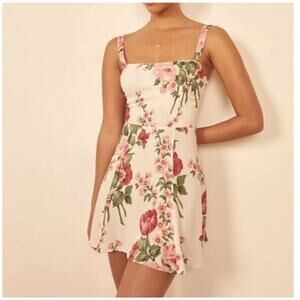 Reformation Tempest Mini Dress in Etienne Size 6 Floral Smocked Back Sundress